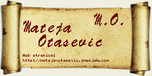 Mateja Otašević vizit kartica